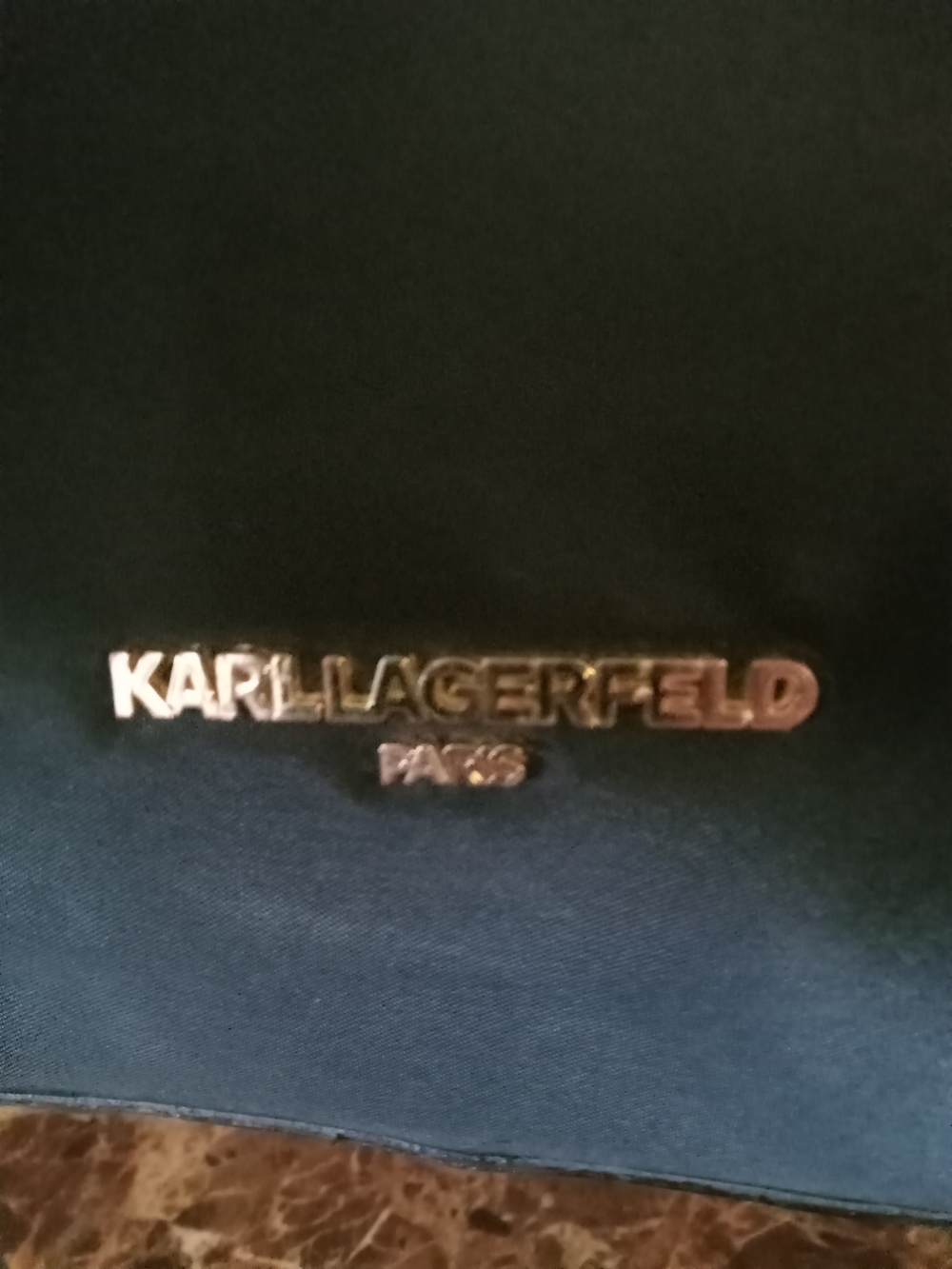 Karl Lagerfeld Blk Nylon/Leather Tote Bag w/ Scarf EUC - Picture 11 of 11